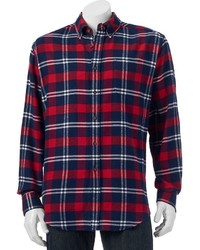 croft & barrow Classic Fit Plaid Flannel Button Down Shirt