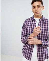 Tommy Jeans Icon Check Shirt Regular Fit In Redwhiteblue