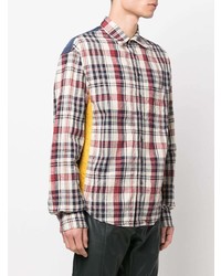 DSQUARED2 Panelled Check Print Shirt