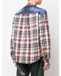 DSQUARED2 Panelled Check Print Shirt