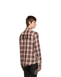 Amiri Red And White Flannel Shirt