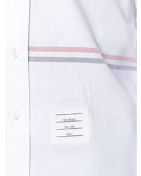 Thom Browne Rwb Stripe Straight Fit Oxford Shirt