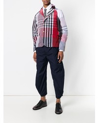 Thom Browne Rwb Stripe Straight Fit Oxford Shirt