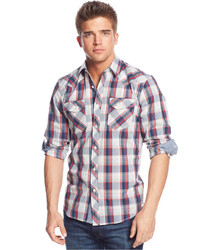 American Rag Western Plaid Long Sleeve Shirt Only At Macys