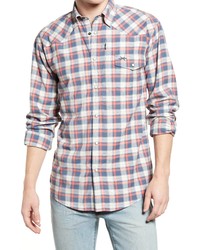 TEXAS STANDARD Western Snap Up Field Shirt In Blue Plaid At Nordstrom