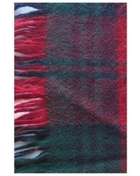 Burberry Orville And Frances Tartan Plaid Scarf In Evergreen And Red