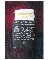 Burberry Orville And Frances Tartan Plaid Scarf In Evergreen And Red
