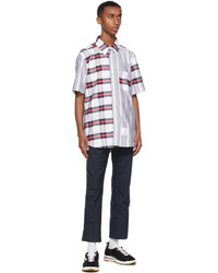 Thom Browne Multicolor Striped Straight Fit Short Sleeve Shirt