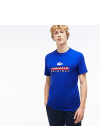 Lacoste Crew Neck Lettering Print Jersey T Shirt