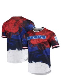 PRO STANDARD Navyred Chicago Bears Americana Dip Dye T Shirt