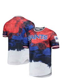 PRO STANDARD Navyred New Orleans Saints Americana Dip Dye T Shirt