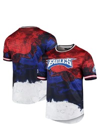 PRO STANDARD Navyred Philadelphia Eagles Americana Dip Dye T Shirt