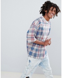 ASOS DESIGN Oversized T Shirt With Check Print