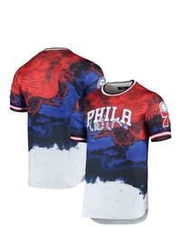 PRO STANDARD Redroyal Philadelphia 76ers Americana Dip Dye T Shirt