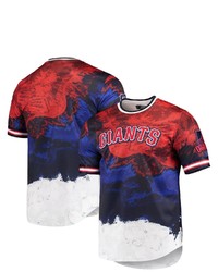 PRO STANDARD Redroyal San Francisco Giants Red White And Blue Dip Dye T Shirt