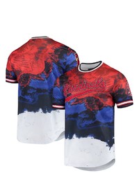 PRO STANDARD Redroyal St Louis Cardinals Red White And Blue Dip Dye T Shirt