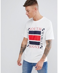 Pull&Bear T Shirt With South Bronx Print In White