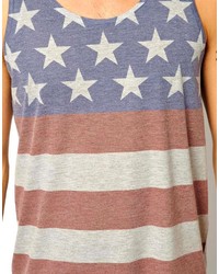 Asos Tank With All Over Stars And Stripes Print