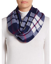 White and Red and Navy Scarf