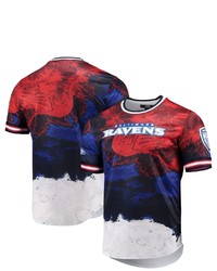 PRO STANDARD Navyred Baltimore Ravens Americana Dip Dye T Shirt