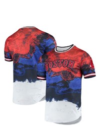 PRO STANDARD Redroyal Boston Red Sox Red White And Blue Dip Dye T Shirt