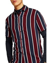 Topman Stripe Viscose Shirt