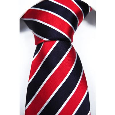 Notch Silk Necktie Abraham Stripes In Red Navy And White | Where to