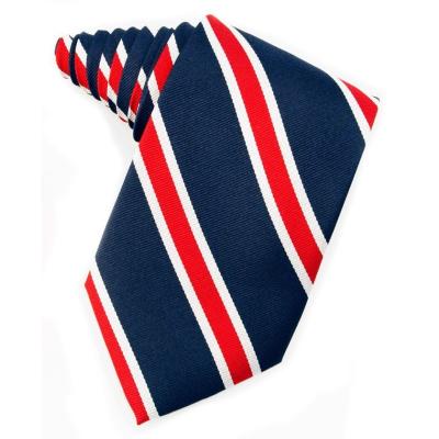 Rivetz of Boston Silk Repp Striped Necktie In Navy And Red | Where to ...