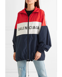 Balenciaga Oversized Color Block Printed Shell Jacket