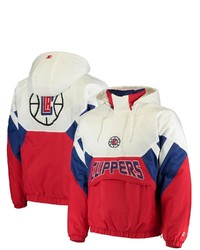 STARTE R Whitered La Clippers The Line Up Oxford Hoodie Half Zip Jacket At Nordstrom