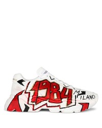 Dolce & Gabbana Graffiti Print Chunky Sneakers