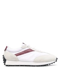 Doucal's Leather Trim Low Top Sneakers