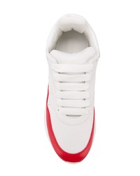 Alexander McQueen Two Tone Lace Up Sneakers