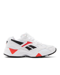 Reebok Classics White And Red Aztrek 96 Sneakers