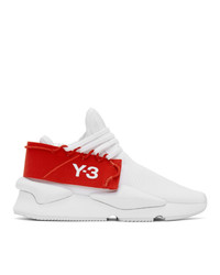 Y-3 White And Red Kaiwa Sneakers