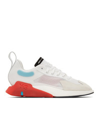 Y-3 White And Red Orisan Sneakers