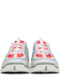 Pierre Hardy White Pink Vibe Basket Sneakers