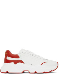 Dolce & Gabbana White Red Daymaster Sneakers