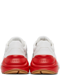 Gucci White Red Rython Sneakers