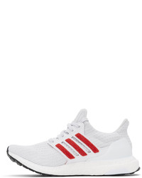 adidas Originals White Red Ultraboost 40 Dna Sneakers