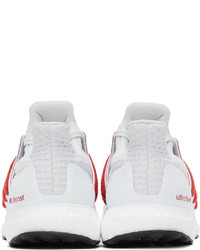 adidas Originals White Red Ultraboost 40 Dna Sneakers