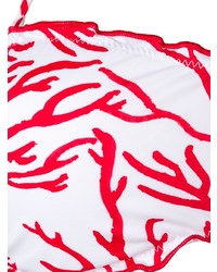 MC2 Saint Barth Coral Print Bandeau Bikini Top
