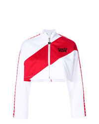 White and Red Bomber Jacket
