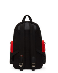Burberry White And Red Large Nevis Backpack