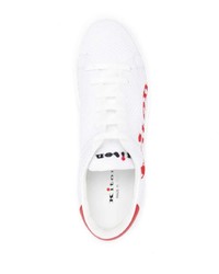 Kiton Logo Jacquard Lace Up Sneakers