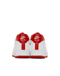 Nike White And Red Air Force 1 07 Sneakers