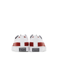 TAKAHIROMIYASHITA TheSoloist. White And Red Converse Edition Jack Purcell Zip Sneakers