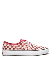 Vans X Supreme Authentic Pro Supreme Checkered Red Low Top Sneakers