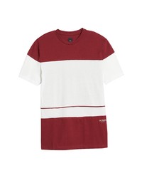 River Island Cotton Colorblock T Shirt In Dark Red At Nordstrom