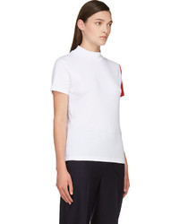 Jacquemus White Red Colorblock High Collar Le T Shirt